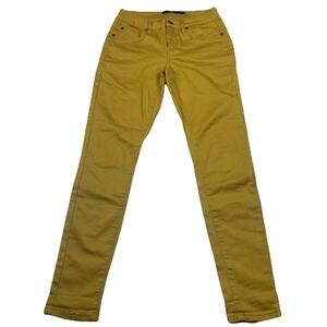 One5One Womens Skinny Pants Size 4 Mustard Yellow Stretch Denim Look